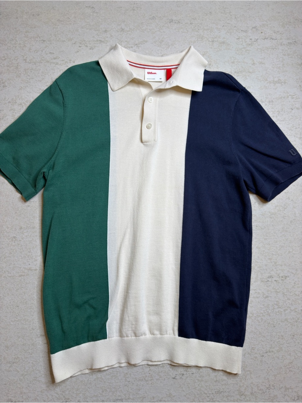 Wilson Mens Sandrfit Drift Sienna Knit Polo Size M